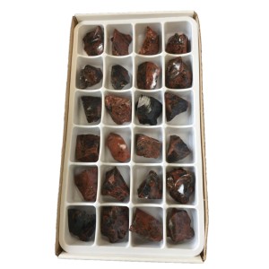 Coffee Obsidian Rough Stone Box - 24 Pcs